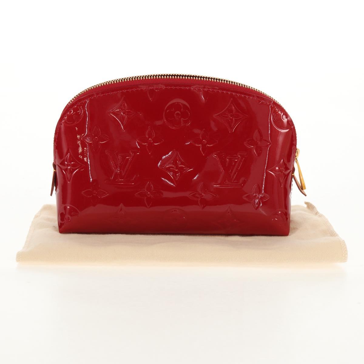 LOUIS VUITTON Monogram Vernis Pochette Pouch Rose Indian M90009 LV Auth am9994V