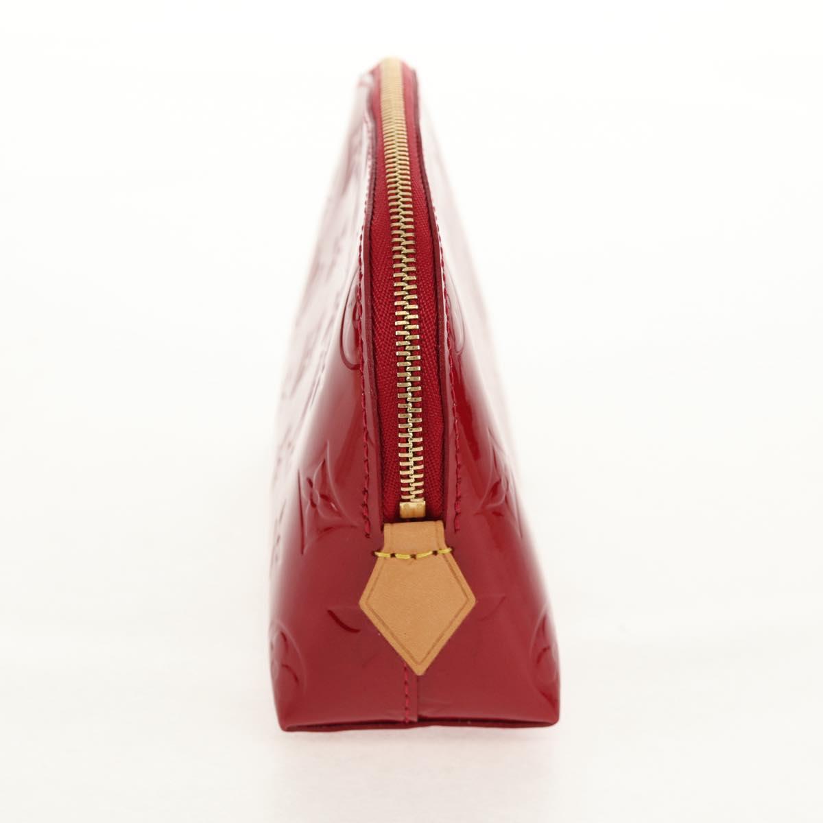 LOUIS VUITTON Monogram Vernis Pochette Pouch Rose Indian M90009 LV Auth am9994V