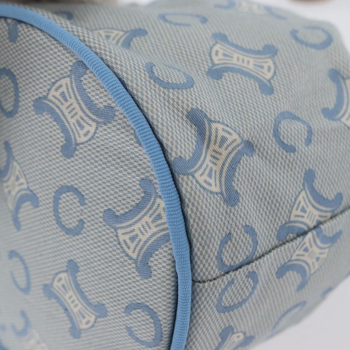 CELINE C Macadam Canvas Pouch Light Blue Auth AMZ028A