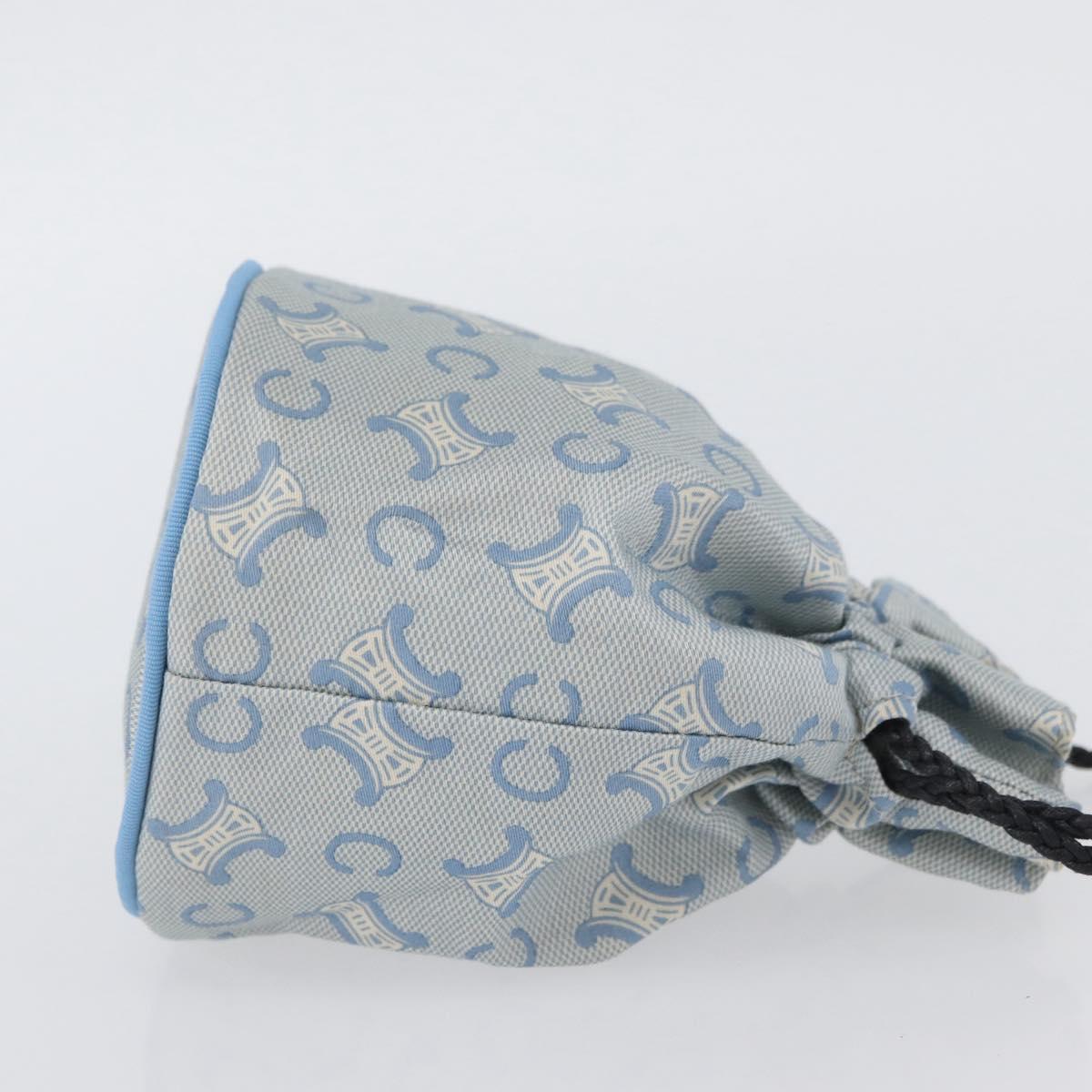 CELINE C Macadam Canvas Pouch Light Blue Auth AMZ028A