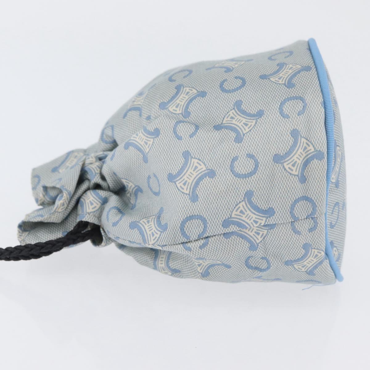 CELINE C Macadam Canvas Pouch Light Blue Auth AMZ028A