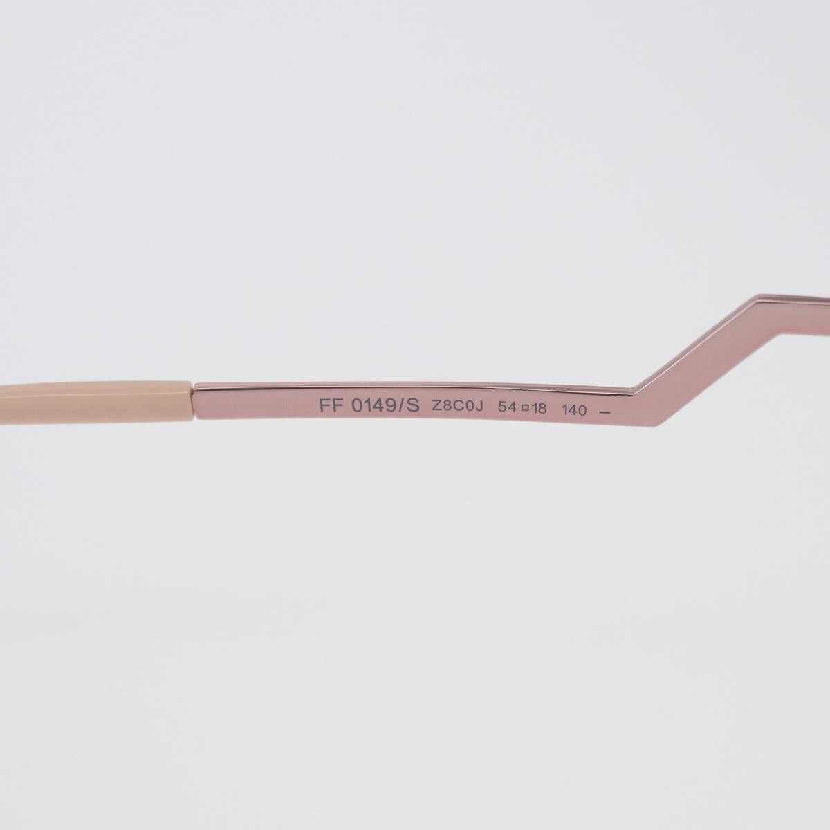FENDI Sunglasses metal Pink Auth AMZ039A