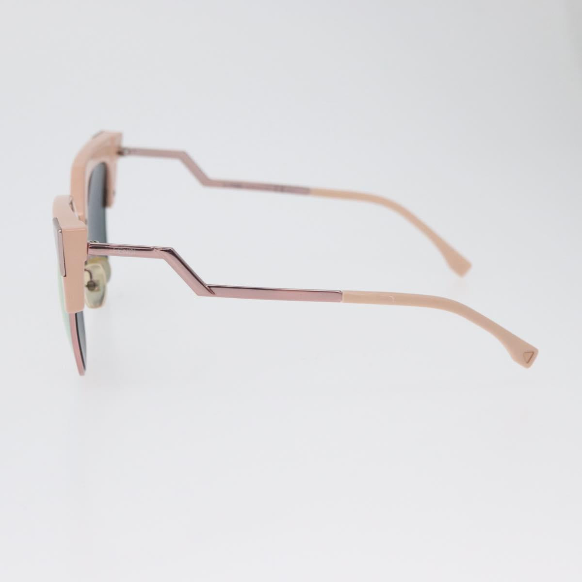 FENDI Sunglasses metal Pink Auth AMZ039A