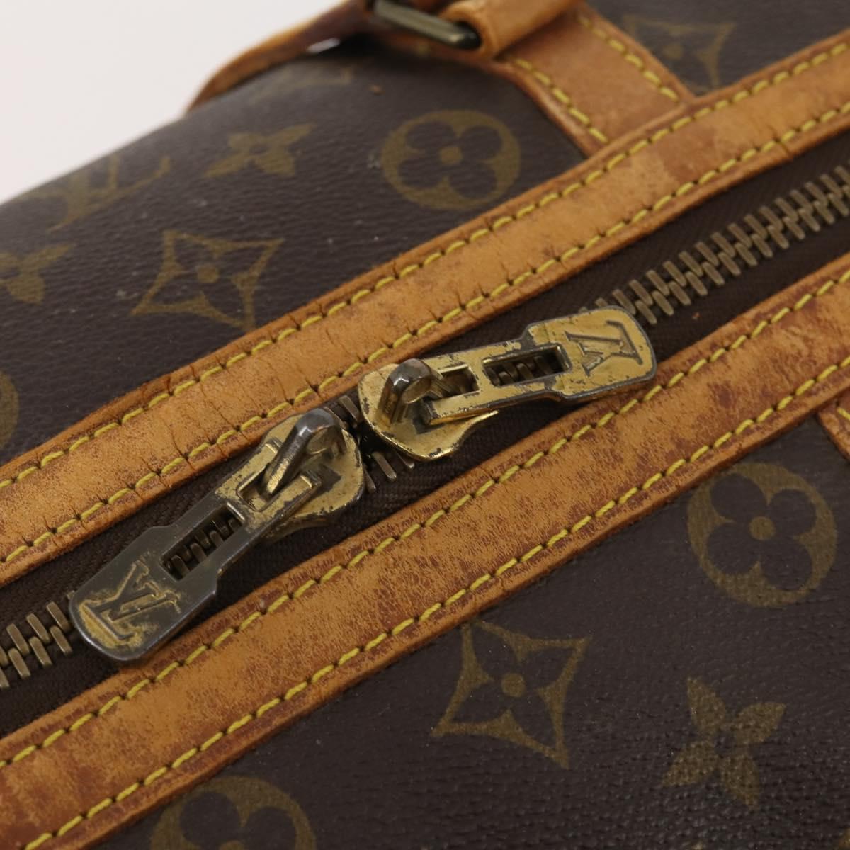 LOUIS VUITTON Monogram Sac Souple 35 Boston Bag M41626 LV Auth AMZ042