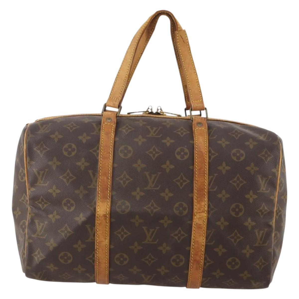 LOUIS VUITTON Monogram Sac Souple 35 Boston Bag M41626 LV Auth AMZ042