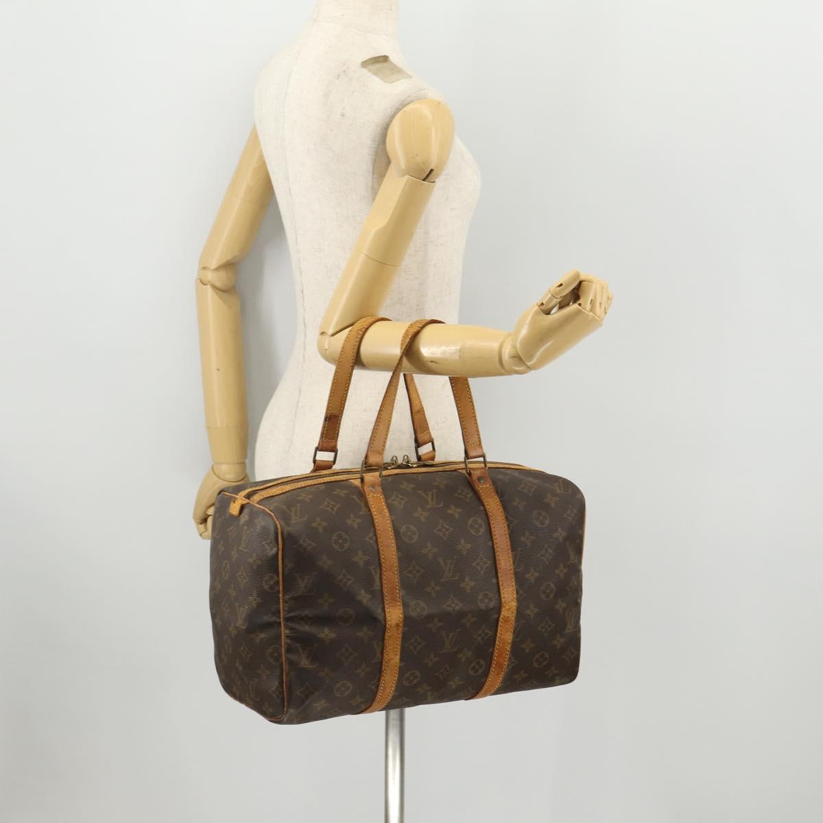 LOUIS VUITTON Monogram Sac Souple 35 Boston Bag M41626 LV Auth AMZ042
