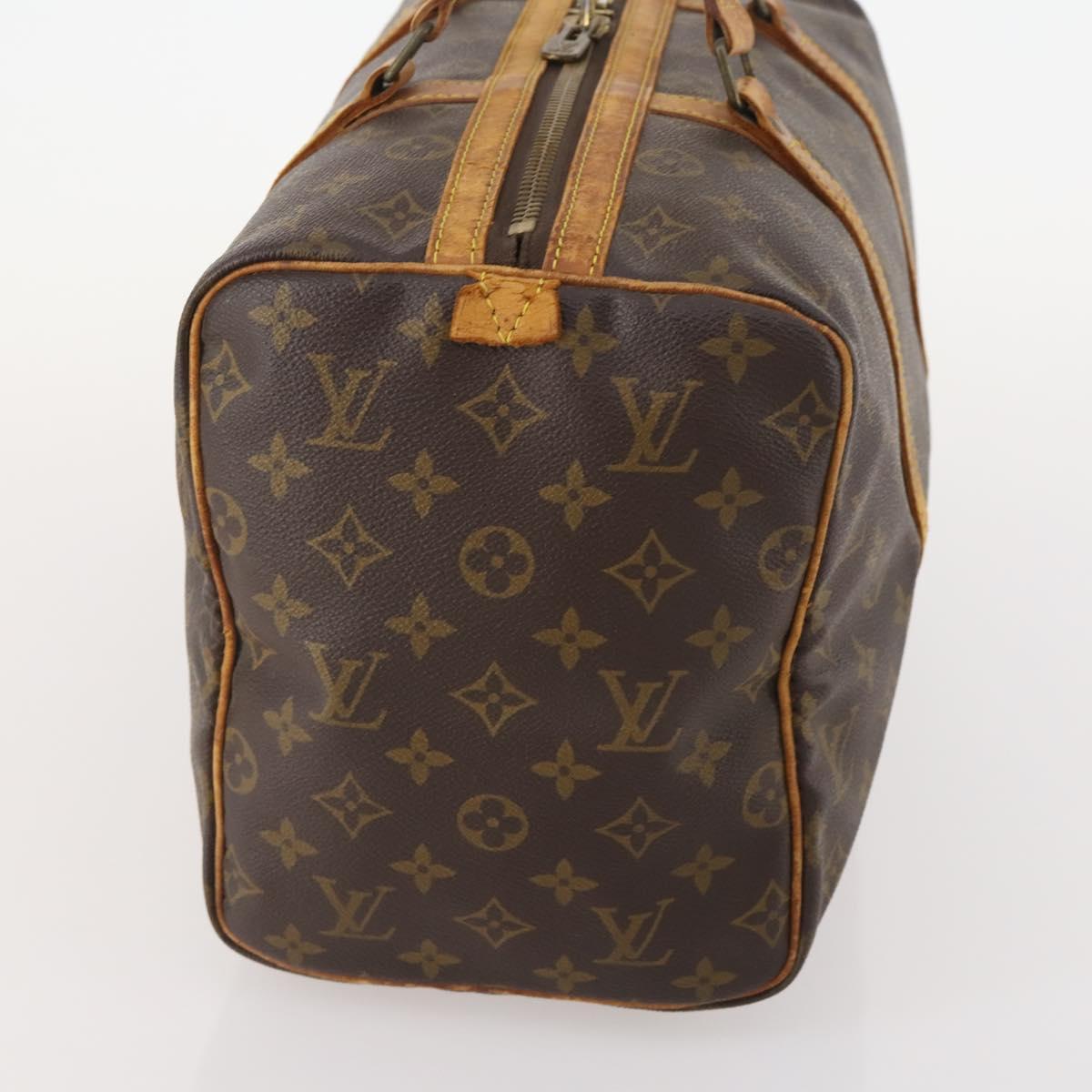 LOUIS VUITTON Monogram Sac Souple 35 Boston Bag M41626 LV Auth AMZ042