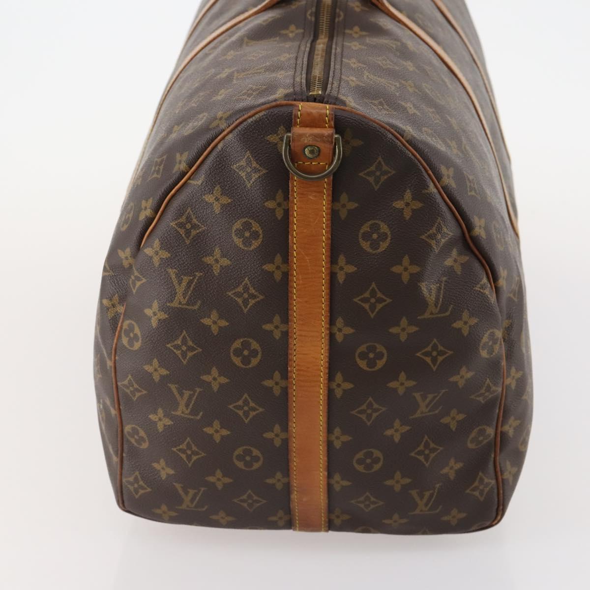LOUIS VUITTON Monogram Keepall Bandouliere 60 Boston Bag M41412 LV Auth AMZ045