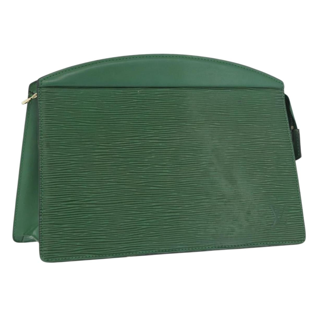 LOUIS VUITTON Epi Trousse Crete Pouch Green M48404 LV Auth AMZ046