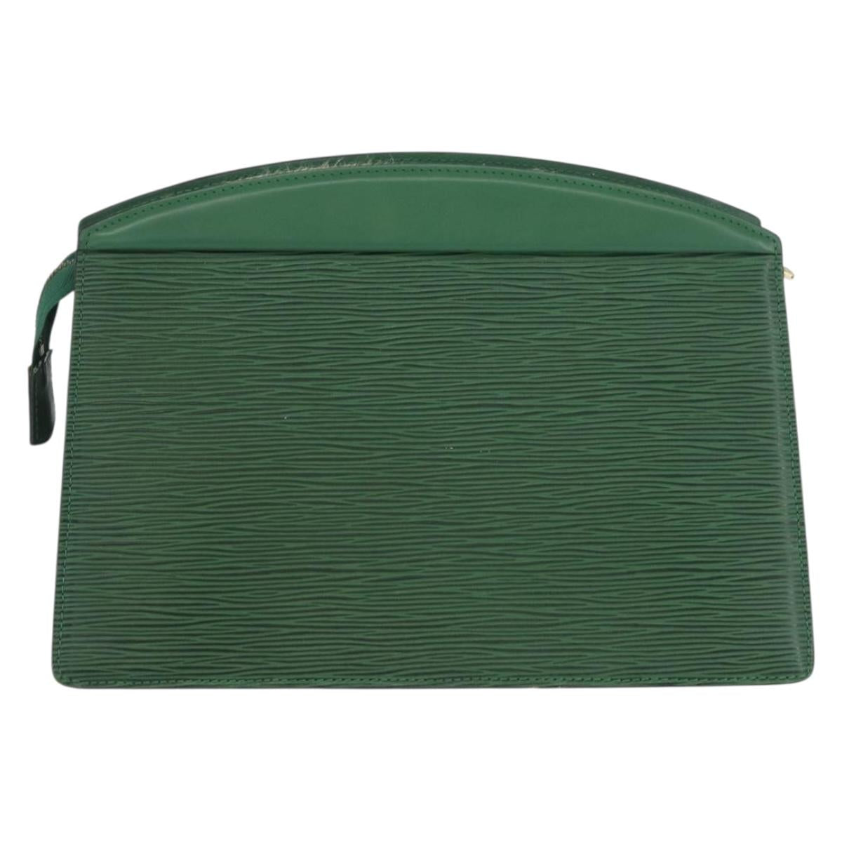 LOUIS VUITTON Epi Trousse Crete Pouch Green M48404 LV Auth AMZ046