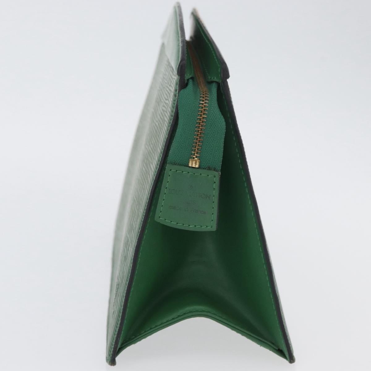 LOUIS VUITTON Epi Trousse Crete Pouch Green M48404 LV Auth AMZ046