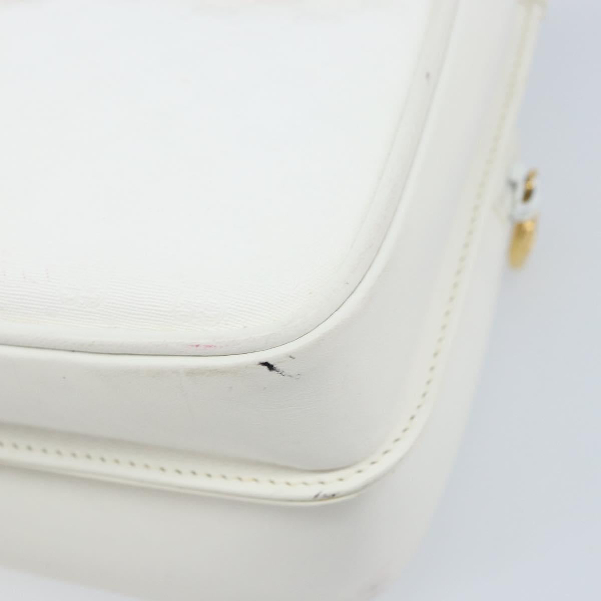 GUCCI Micro GG Supreme Shoulder Bag PVC White Gold 007 115 0114 Auth AMZ052