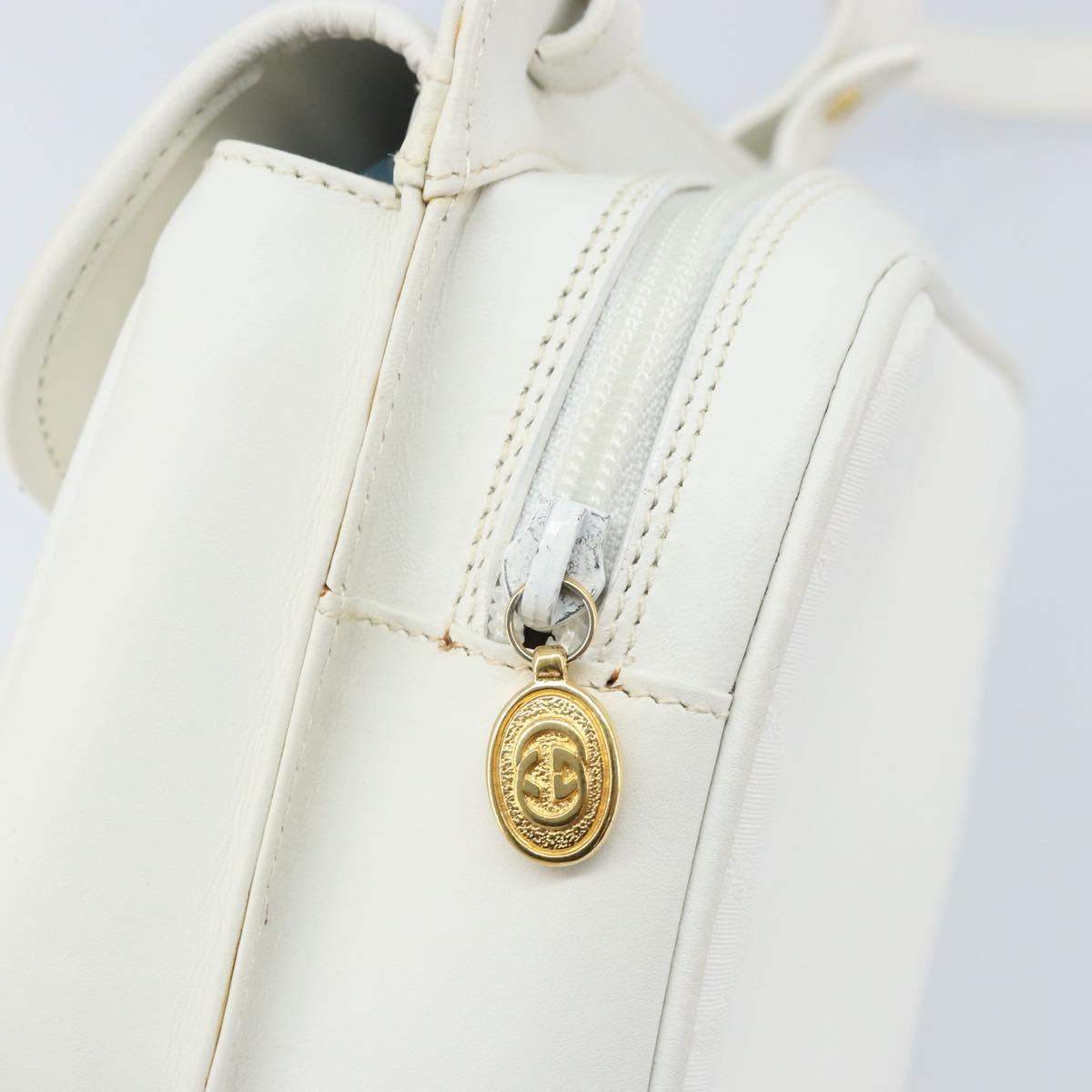 GUCCI Micro GG Supreme Shoulder Bag PVC White Gold 007 115 0114 Auth AMZ052