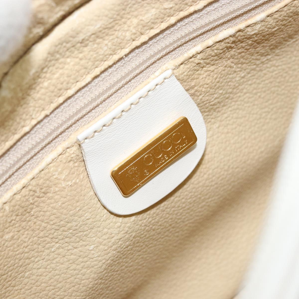 GUCCI Micro GG Supreme Shoulder Bag PVC White Gold 007 115 0114 Auth AMZ052