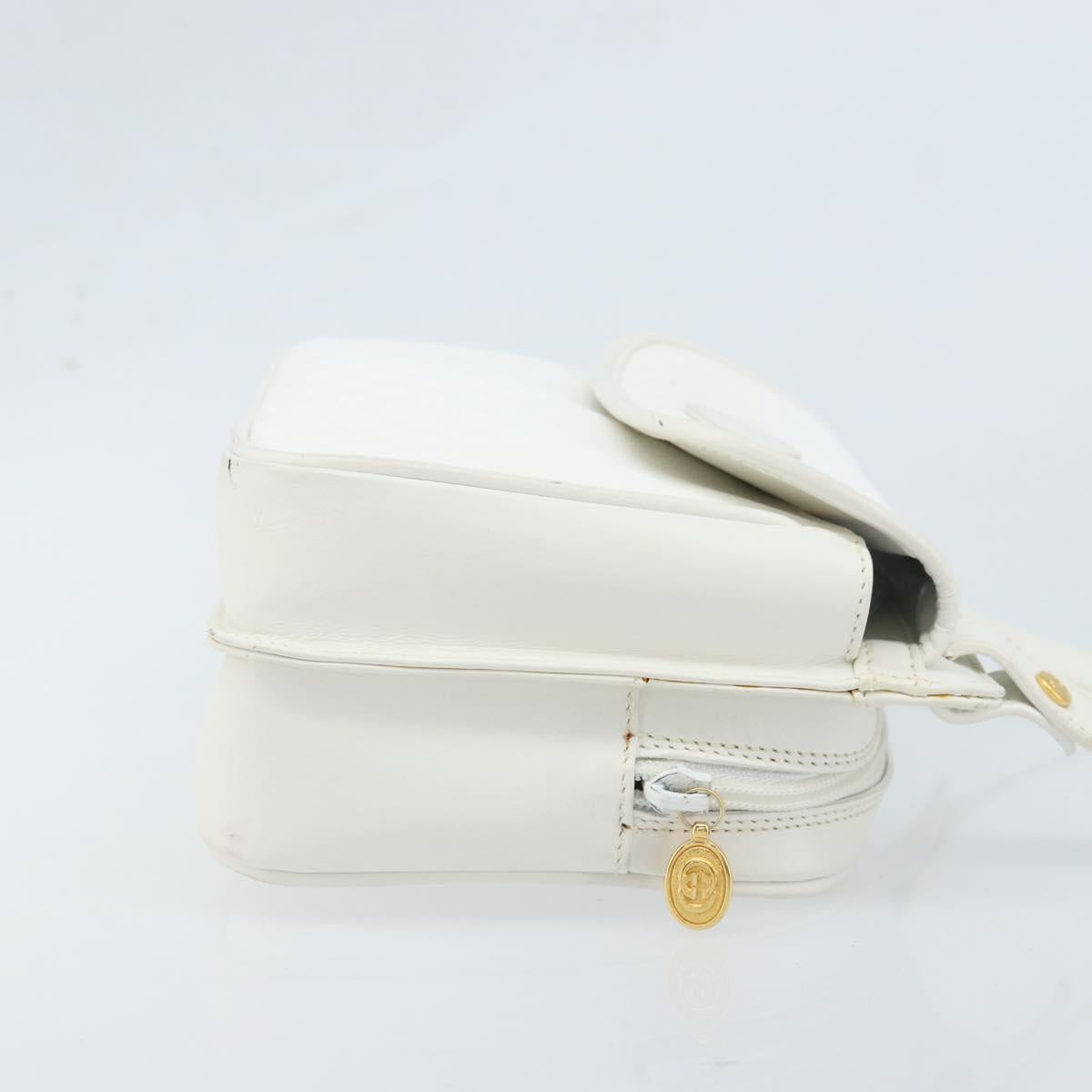 GUCCI Micro GG Supreme Shoulder Bag PVC White Gold 007 115 0114 Auth AMZ052