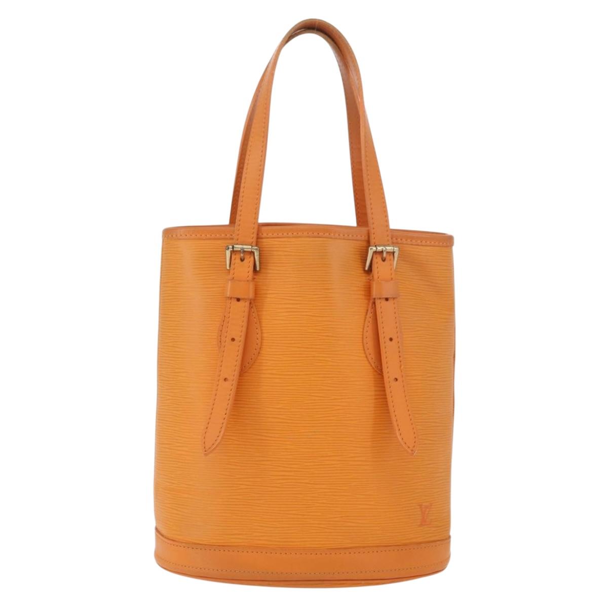 LOUIS VUITTON Epi Bucket PM Shoulder Bag Orange Mandarin M5899H LV Auth AMZ076A