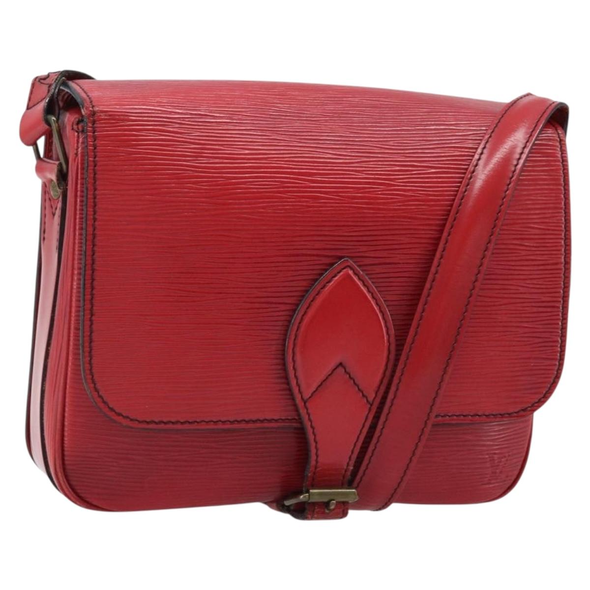 LOUIS VUITTON Epi Cartesier MM Shoulder Bag Red M52247 LV Auth AMZ097