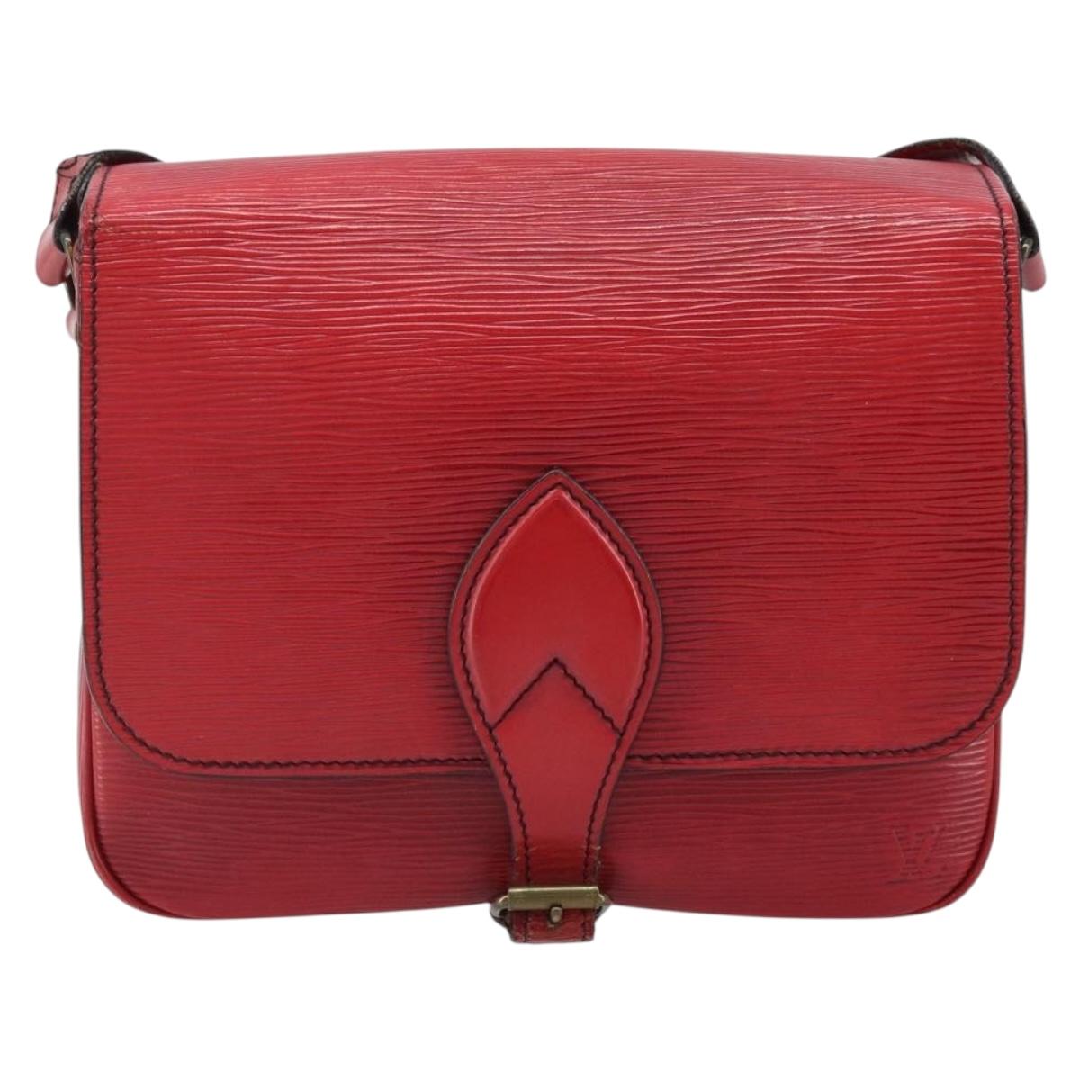 LOUIS VUITTON Epi Cartesier MM Shoulder Bag Red M52247 LV Auth AMZ097