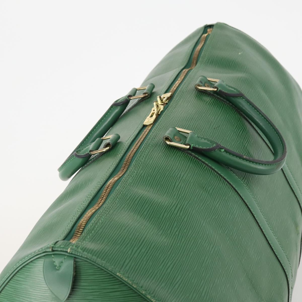 LOUIS VUITTON Epi Keepall 55 Boston Bag Green M42954 LV Auth AMZ128