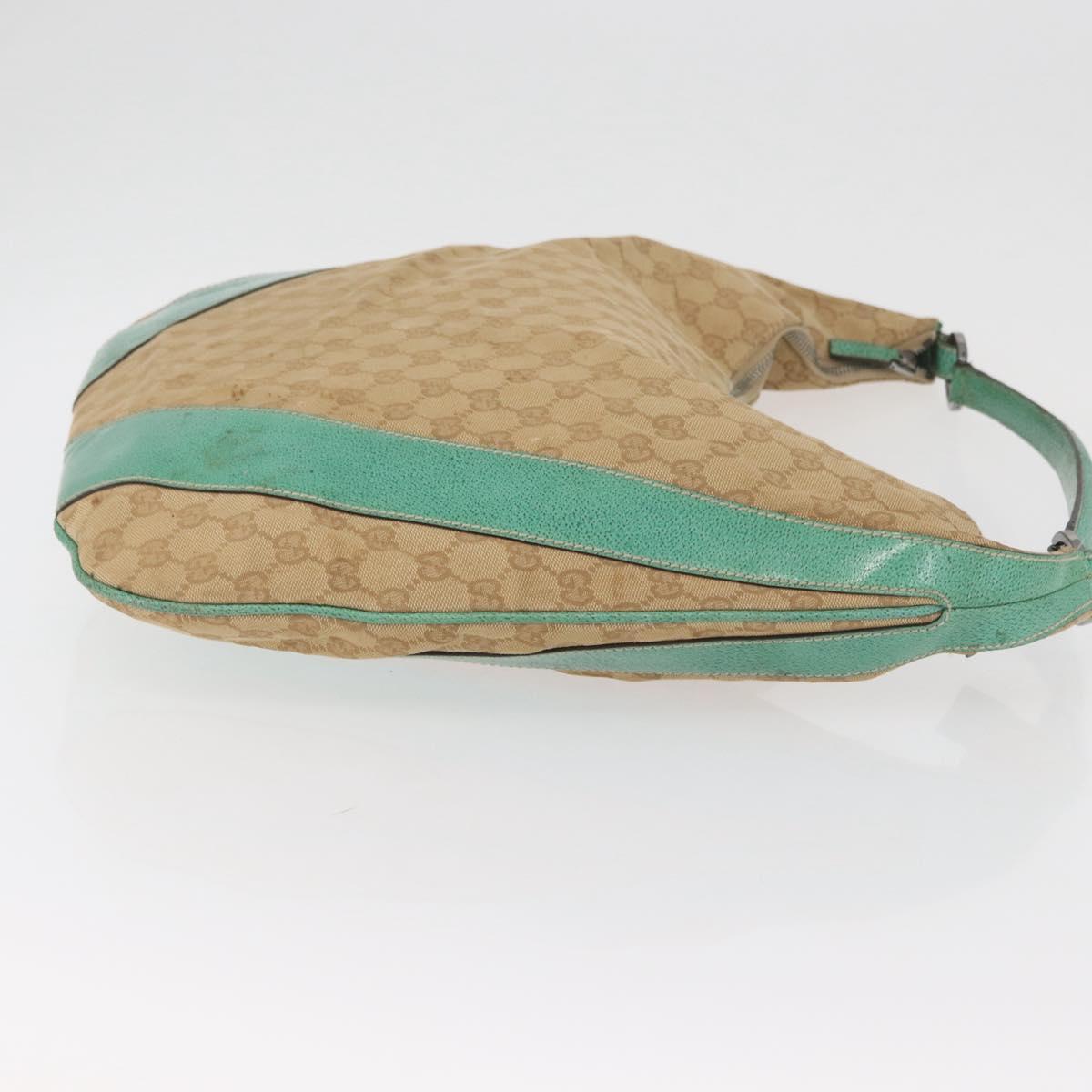 GUCCI GG Canvas Shoulder Bag Beige 124358 Auth AMZ130