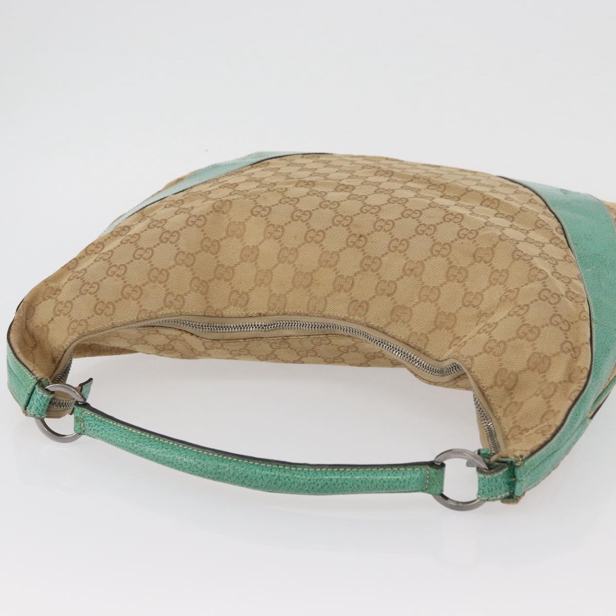 GUCCI GG Canvas Shoulder Bag Beige 124358 Auth AMZ130