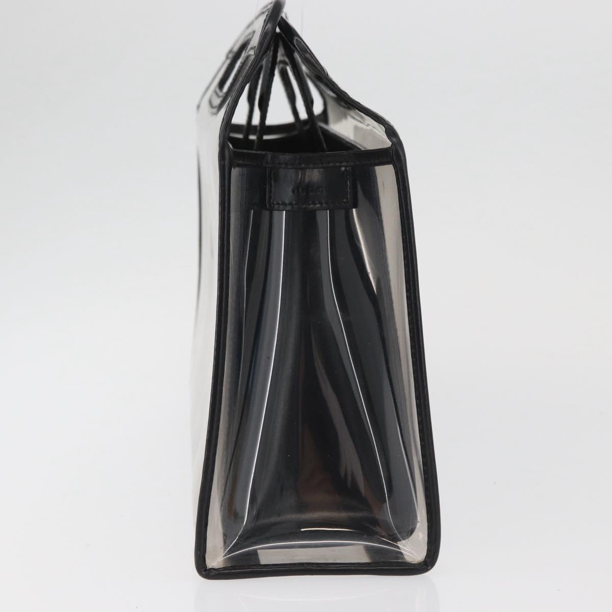 GUCCI Hand Bag Vinyl Black 000 2058 0548 5 Auth AMZ133