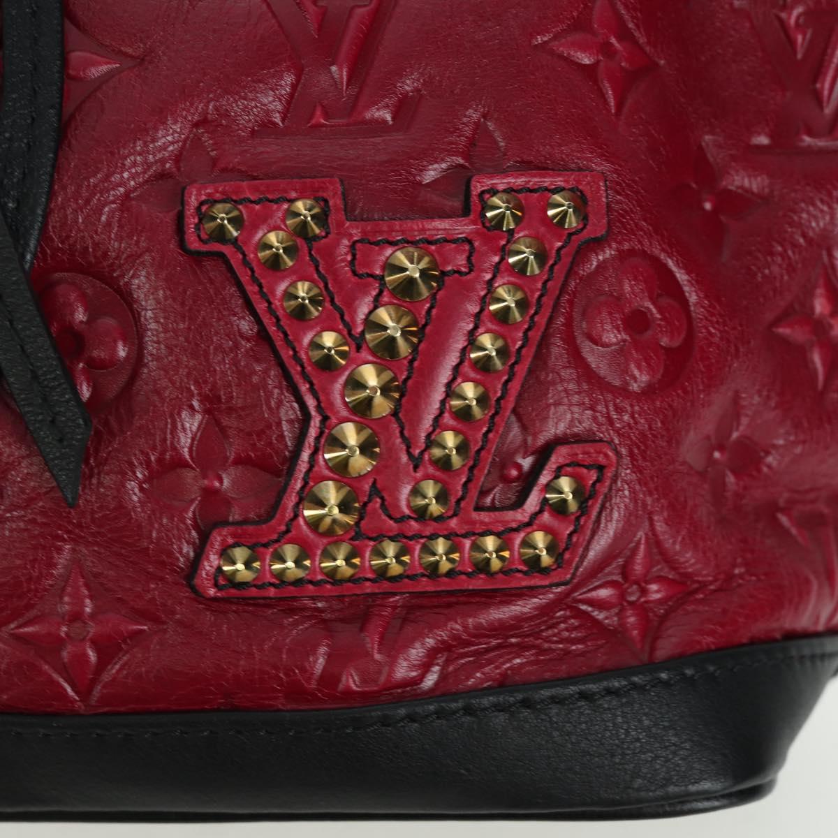 LOUIS VUITTON Monogram Noe Hiver Hand Bag Red WS7365 LV Auth AMZ134SM