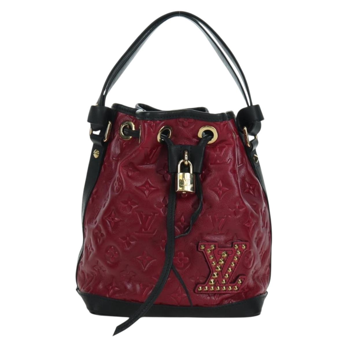 LOUIS VUITTON Monogram Noe Hiver Hand Bag Red WS7365 LV Auth AMZ134SM