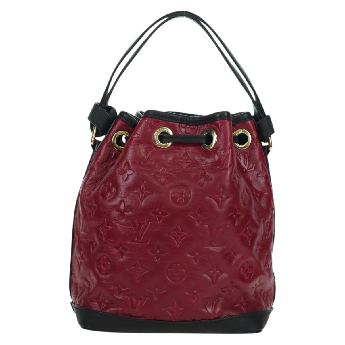 LOUIS VUITTON Monogram Noe Hiver Hand Bag Red WS7365 LV Auth AMZ134SM