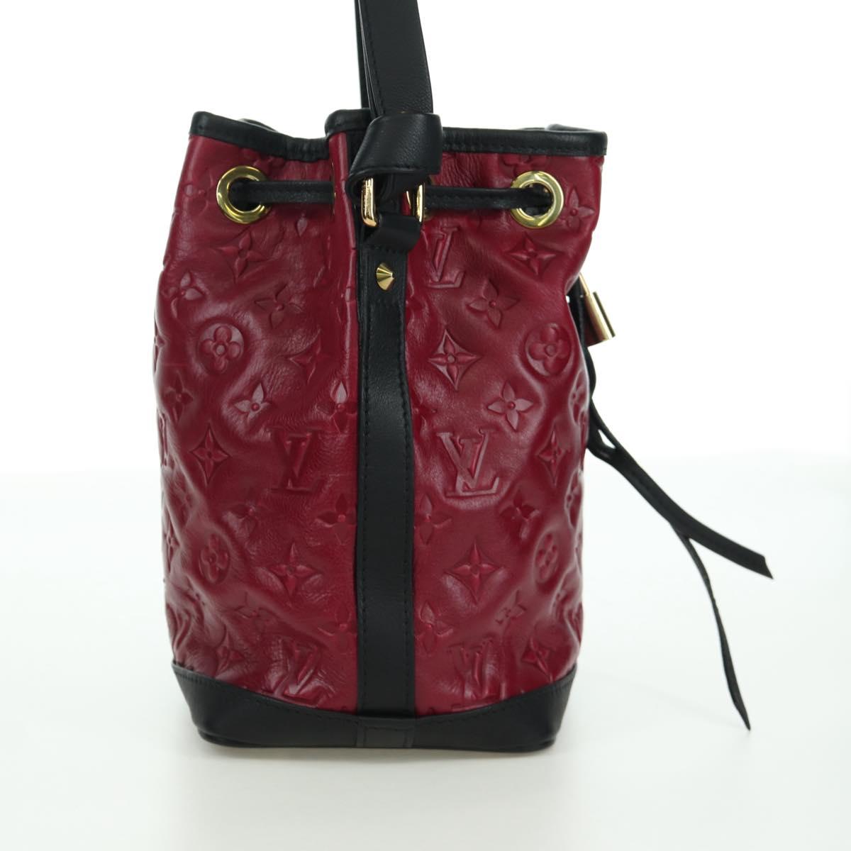 LOUIS VUITTON Monogram Noe Hiver Hand Bag Red WS7365 LV Auth AMZ134SM
