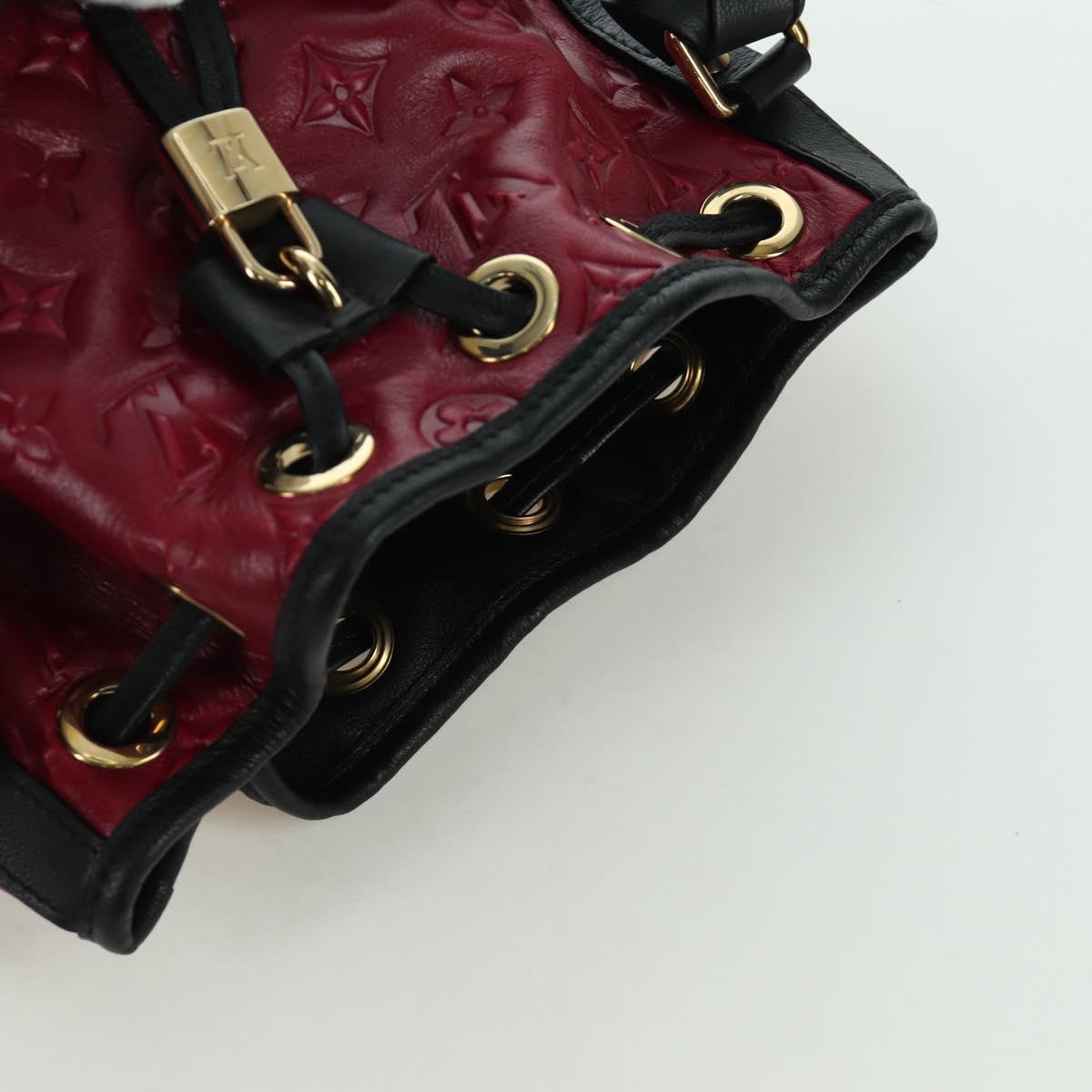 LOUIS VUITTON Monogram Noe Hiver Hand Bag Red WS7365 LV Auth AMZ134SM