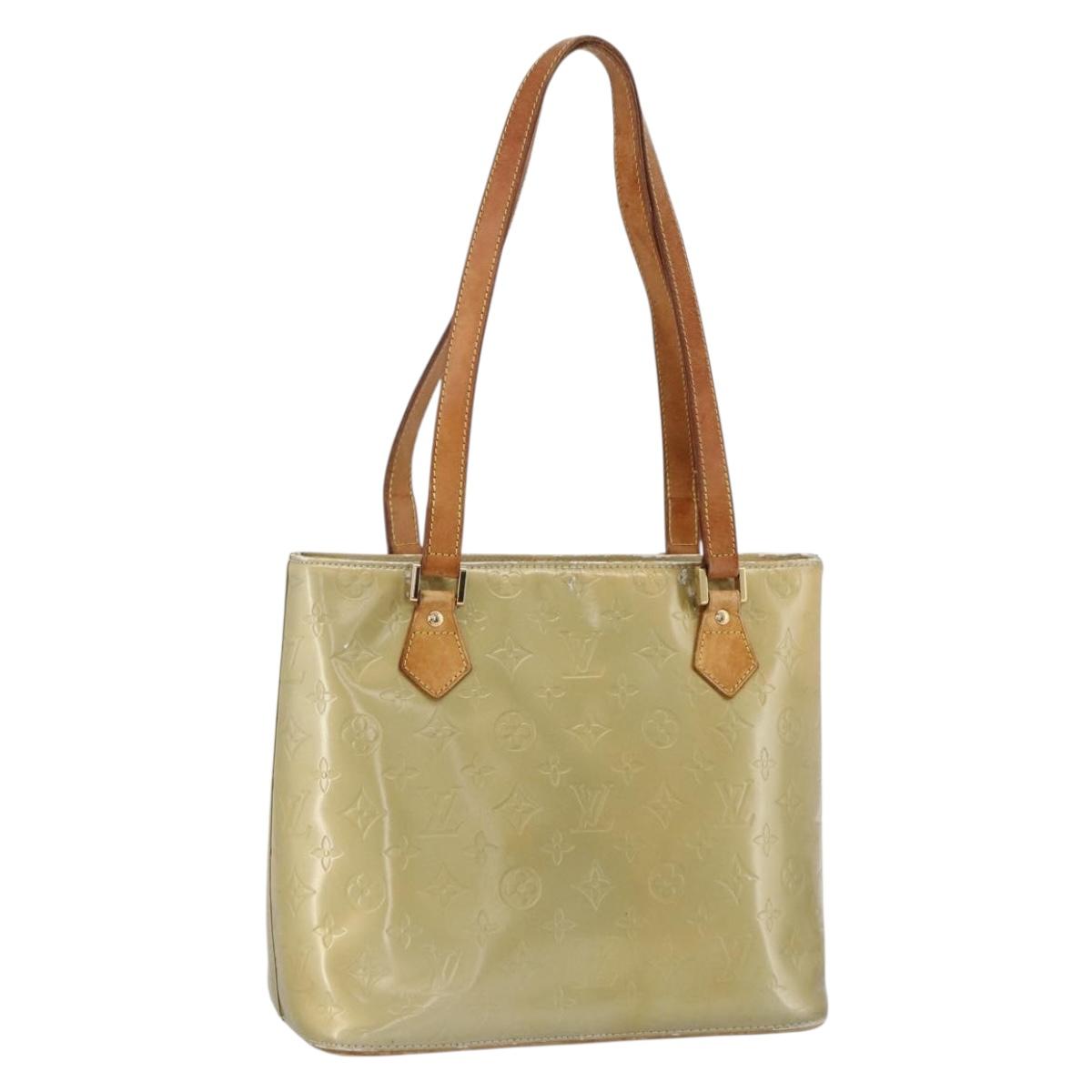 LOUIS VUITTON Monogram Vernis Houston Hand Bag Gris M91053 LV Auth AMZ150