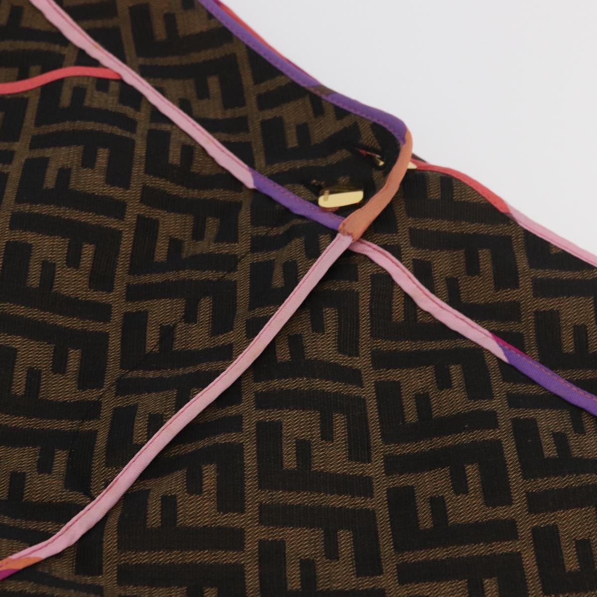 FENDI Zucca Canvas Skirt Black Brown Auth AMZ177V