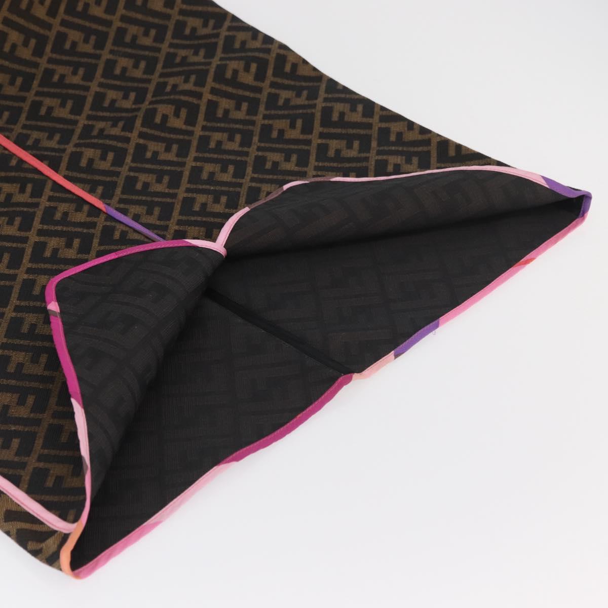 FENDI Zucca Canvas Skirt Black Brown Auth AMZ177V