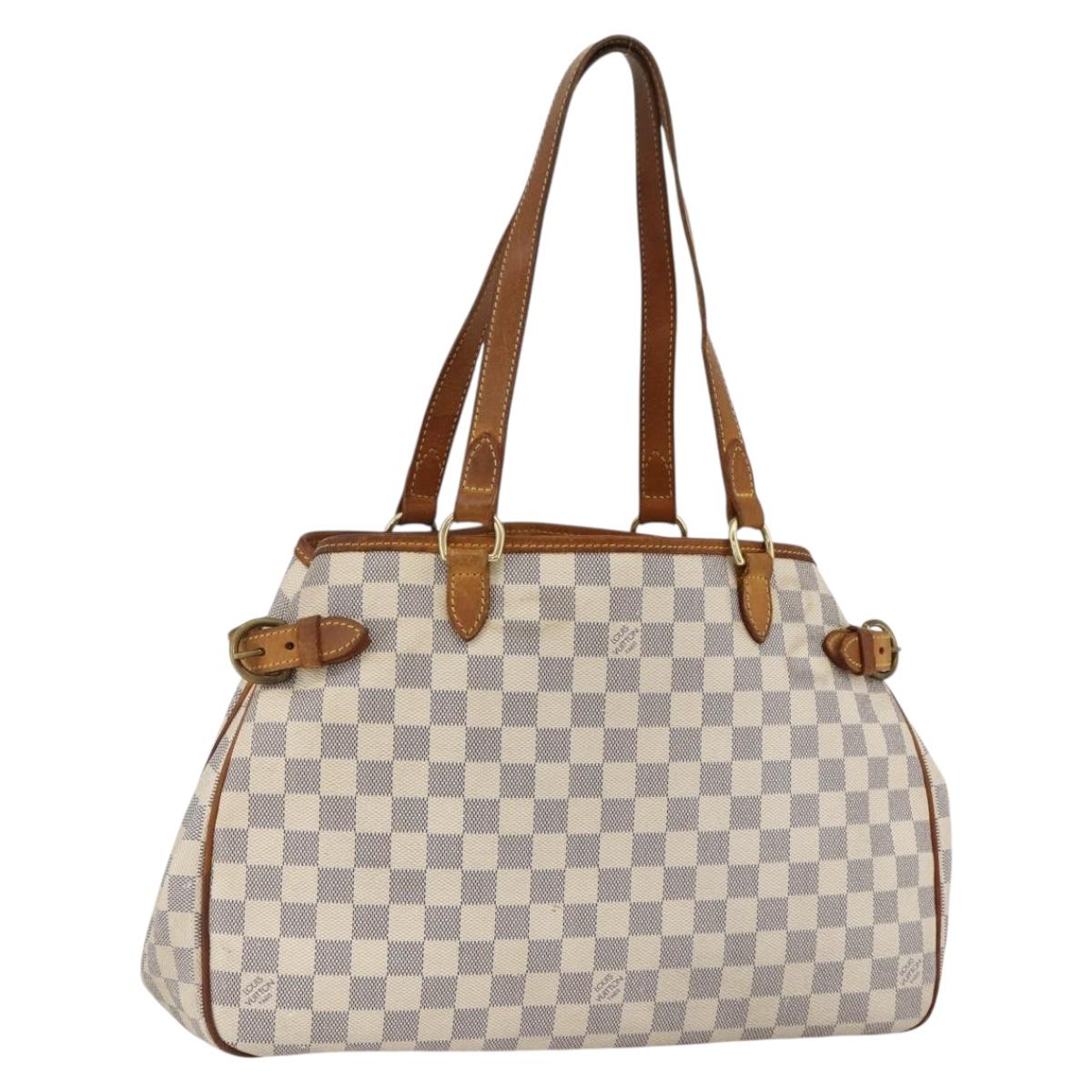 LOUIS VUITTON Damier Azur Batignolles Horizontal Tote Bag N48172 LV Auth AMZ302