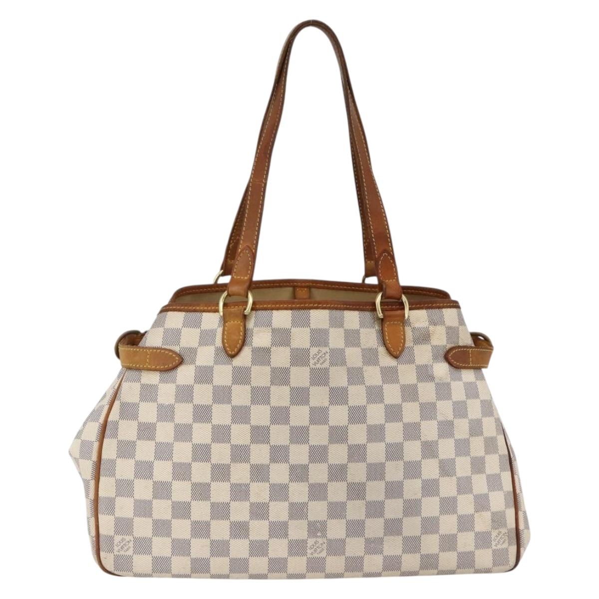 LOUIS VUITTON Damier Azur Batignolles Horizontal Tote Bag N48172 LV Auth AMZ302