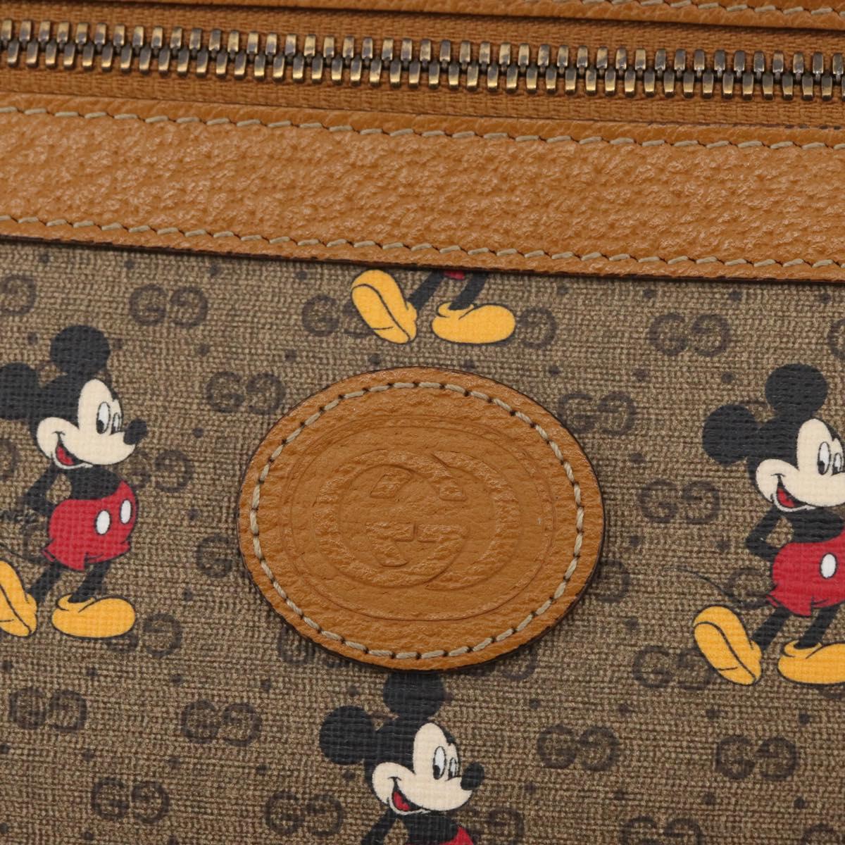 GUCCI Disney Collaboration Micro GG Supreme Bag PVC 602552 2067 Auth AMZ307M