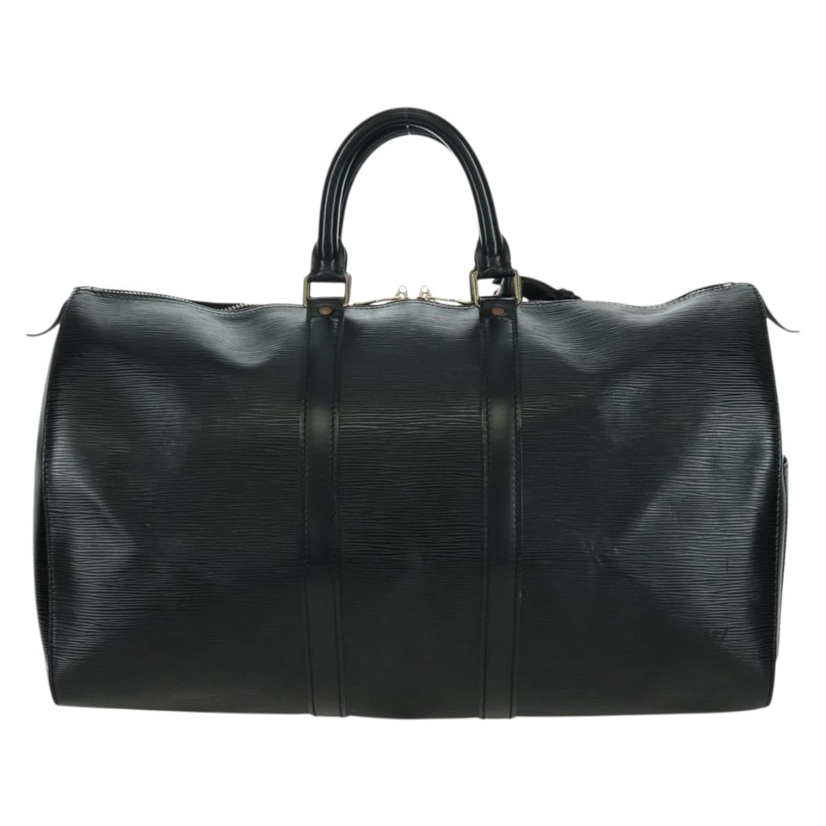 LOUIS VUITTON Epi Keepall 45 Boston Bag Black M42972 LV Auth AMZ311A