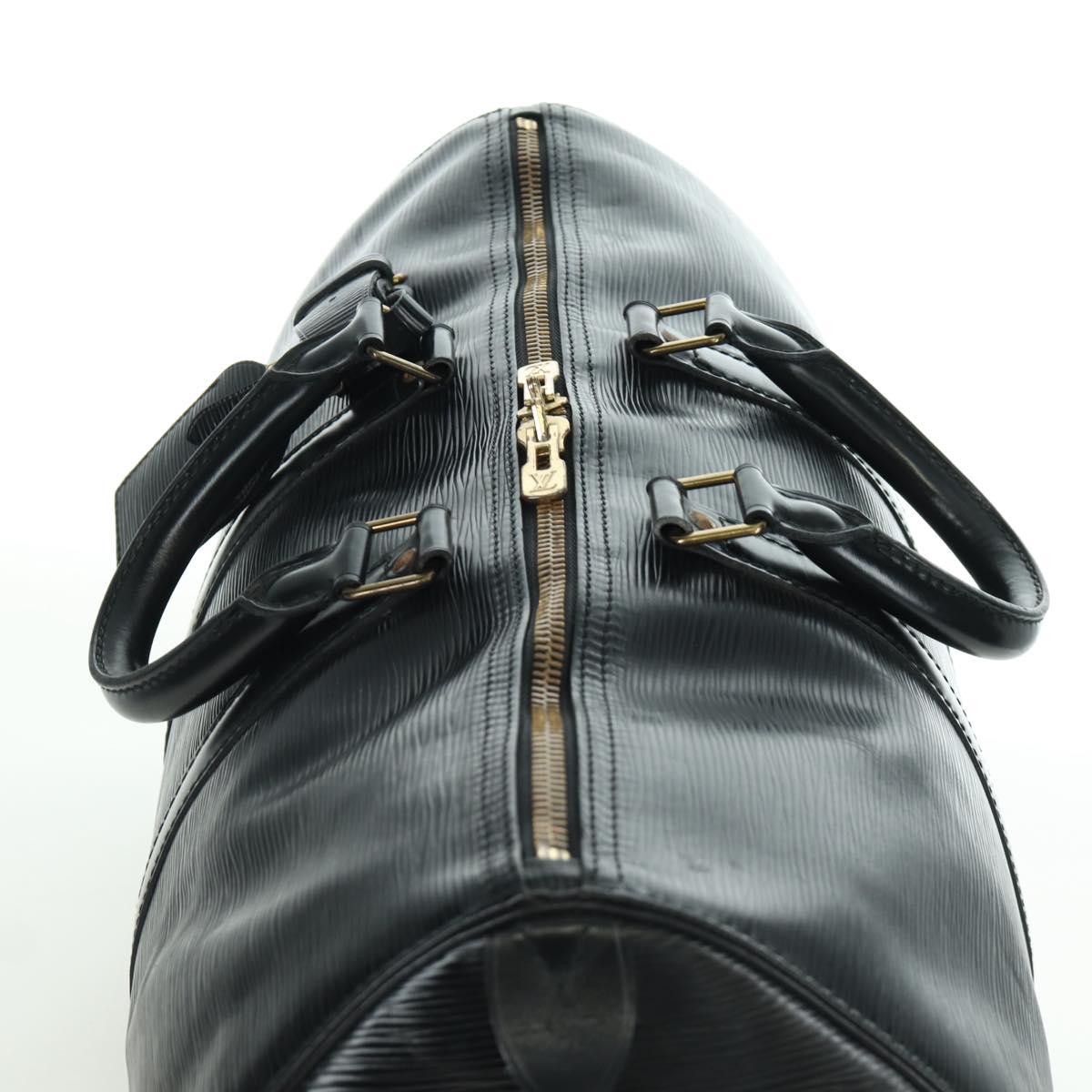 LOUIS VUITTON Epi Keepall 45 Boston Bag Black M42972 LV Auth AMZ311A