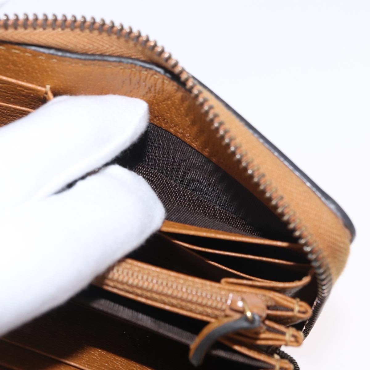 GUCCI Micro GG Supreme GUCCIxDisney Long Wallet PVC Beige 602532 Auth AMZ319M