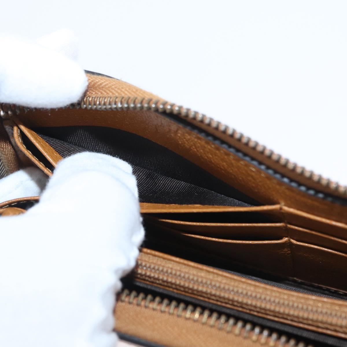 GUCCI Micro GG Supreme GUCCIxDisney Long Wallet PVC Beige 602532 Auth AMZ319M