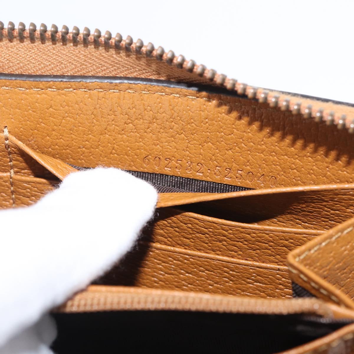 GUCCI Micro GG Supreme GUCCIxDisney Long Wallet PVC Beige 602532 Auth AMZ319M