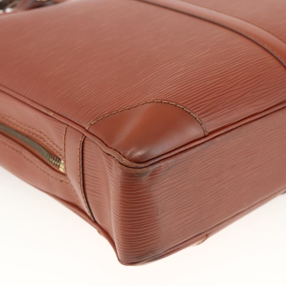 LOUIS VUITTON Epi Porte Documents Voyage Business Bag Brown M54478 Auth AMZ331