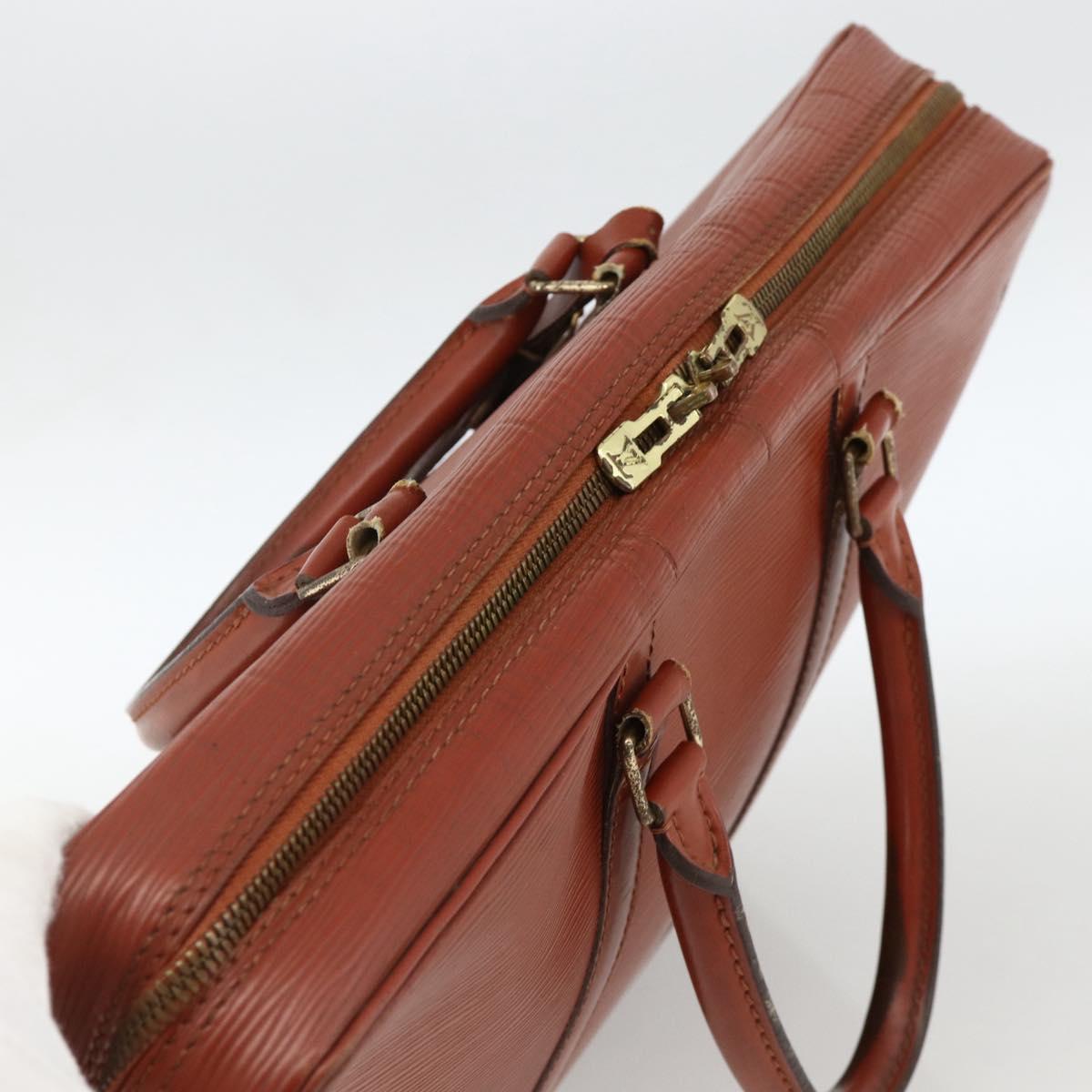 LOUIS VUITTON Epi Porte Documents Voyage Business Bag Brown M54478 Auth AMZ331