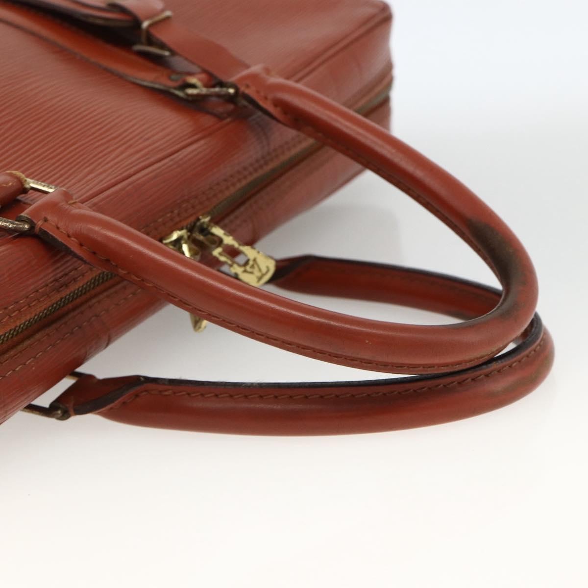 LOUIS VUITTON Epi Porte Documents Voyage Business Bag Brown M54478 Auth AMZ331