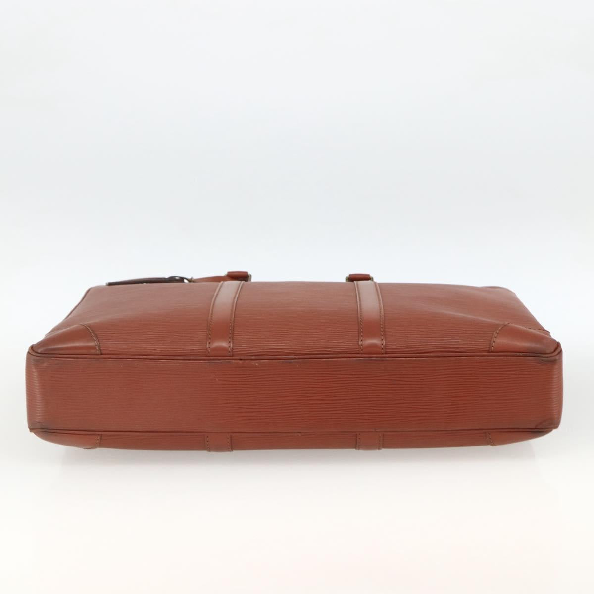LOUIS VUITTON Epi Porte Documents Voyage Business Bag Brown M54478 Auth AMZ331