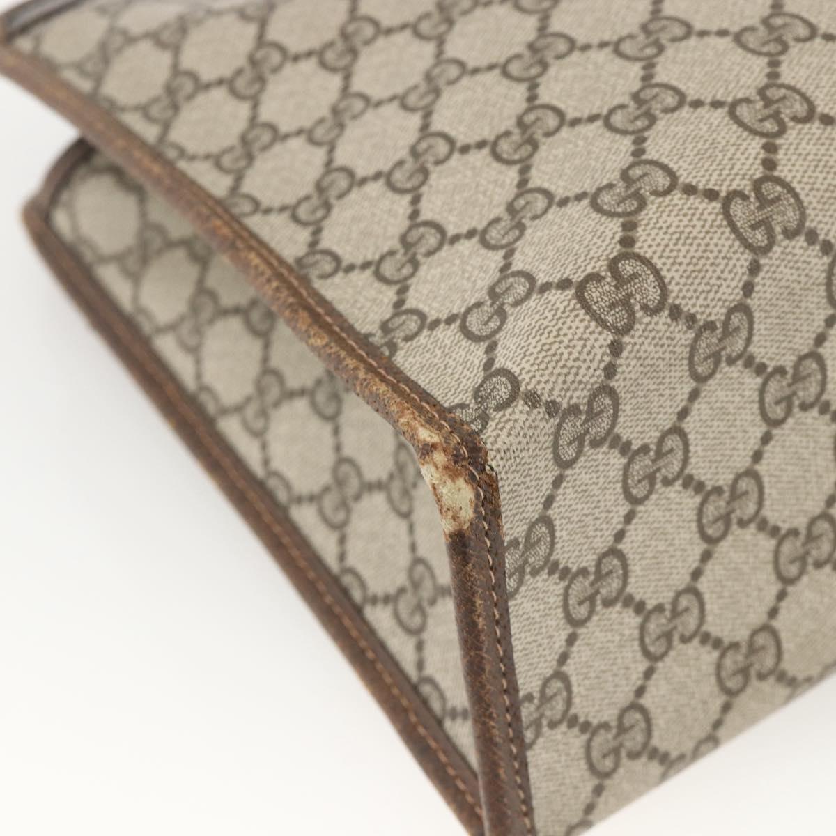 GUCCI GG Supreme Web Sherry Line Hand Bag PVC Red Beige 010 378 Auth AMZ345