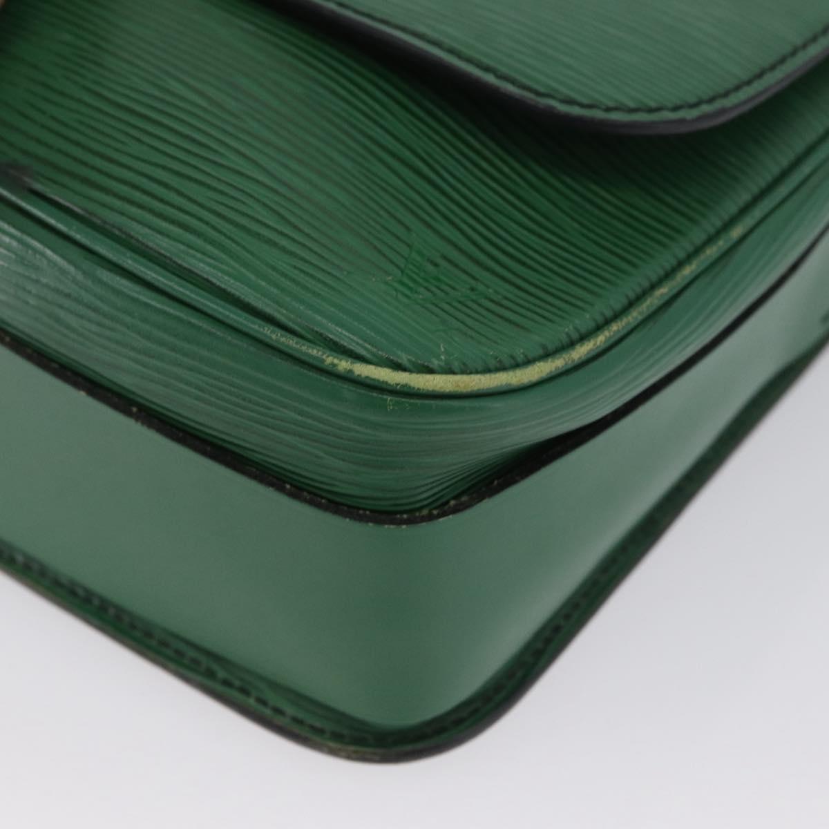 LOUIS VUITTON Epi Cartouchiere MM Shoulder Bag Green M52244 LV Auth AMZ360