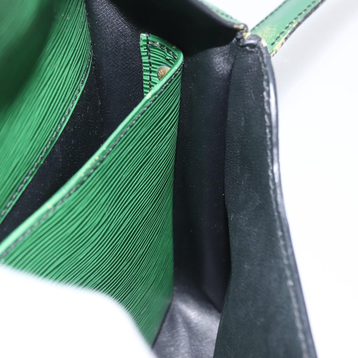 LOUIS VUITTON Epi Cartouchiere MM Shoulder Bag Green M52244 LV Auth AMZ360