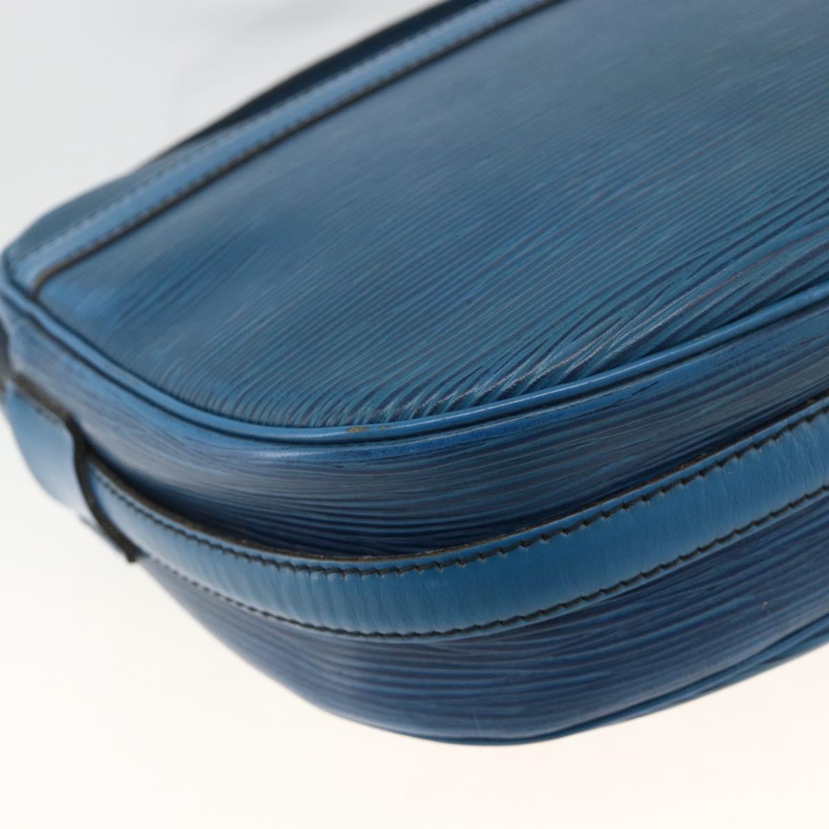 LOUIS VUITTON Epi Jeune Fille MM Shoulder Bag Toledo Blue M52155 LV Auth AMZ361